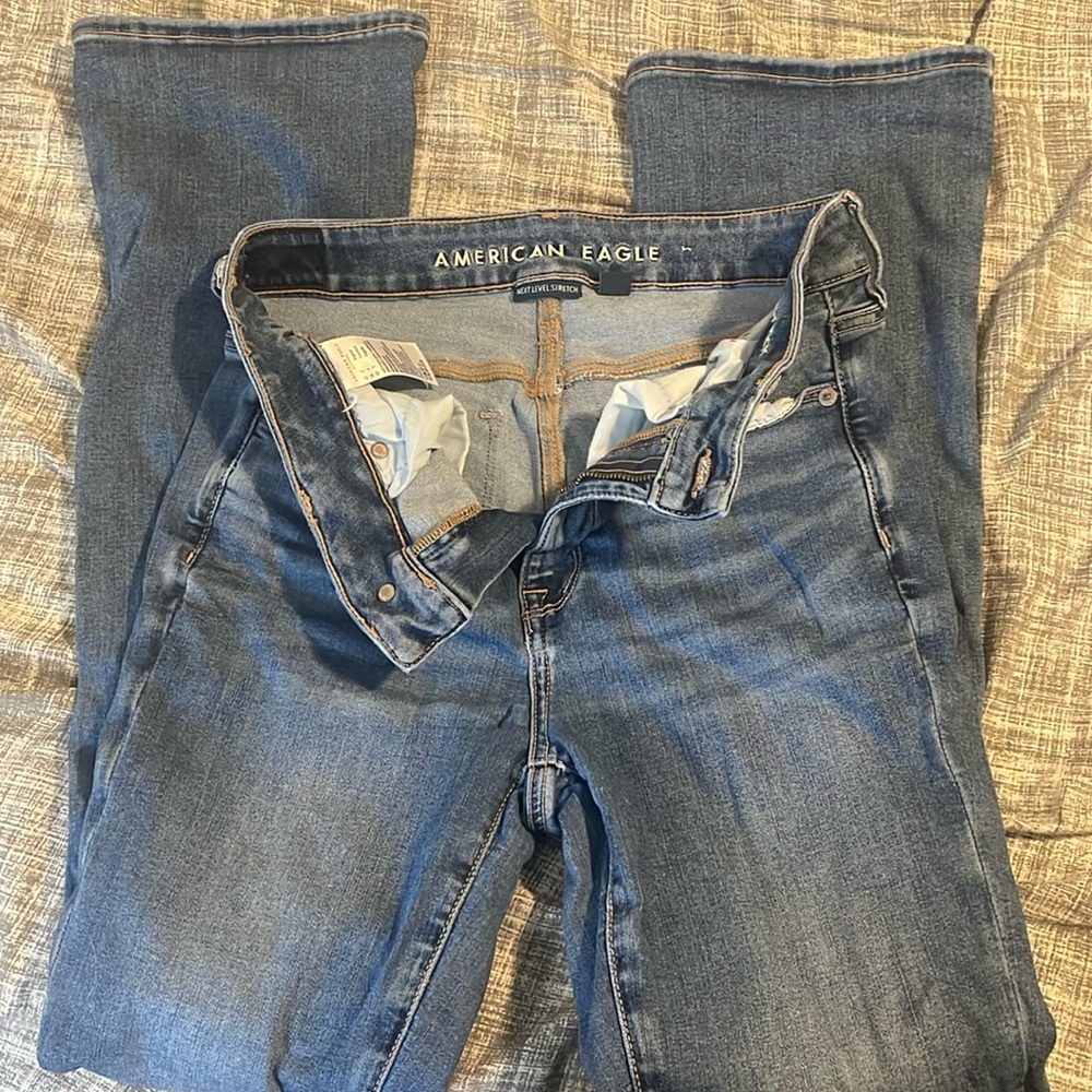 American Eagle High Rise Skinny Kick Bootcut Jeans